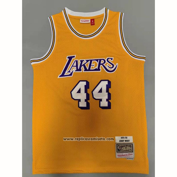 Camiseta Los Angeles Lakers Jerry West #44 Mitchell & Ness 1971-72 Amarillo